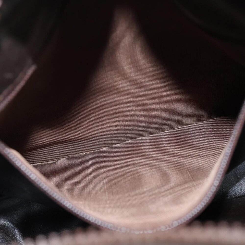 Authentic CELINE Macadam Canvas Shoulder Bag Suede Brown Gold - Picture 4 of 16